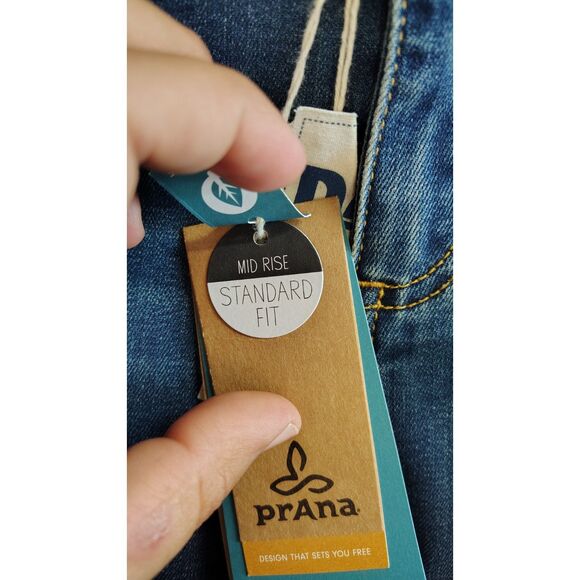 NWT Women's Prana Mid Rise Standard Fit Size 8 Jeans - Picture 6 of 9